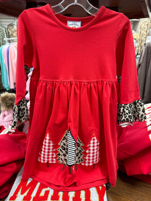 Three Sisters Cheetah Tree Farm Dress