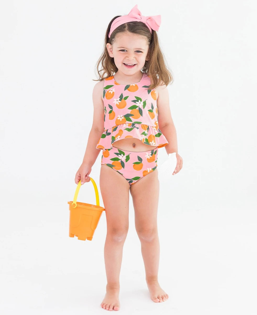 Reversible Peplum Tankini Orange You