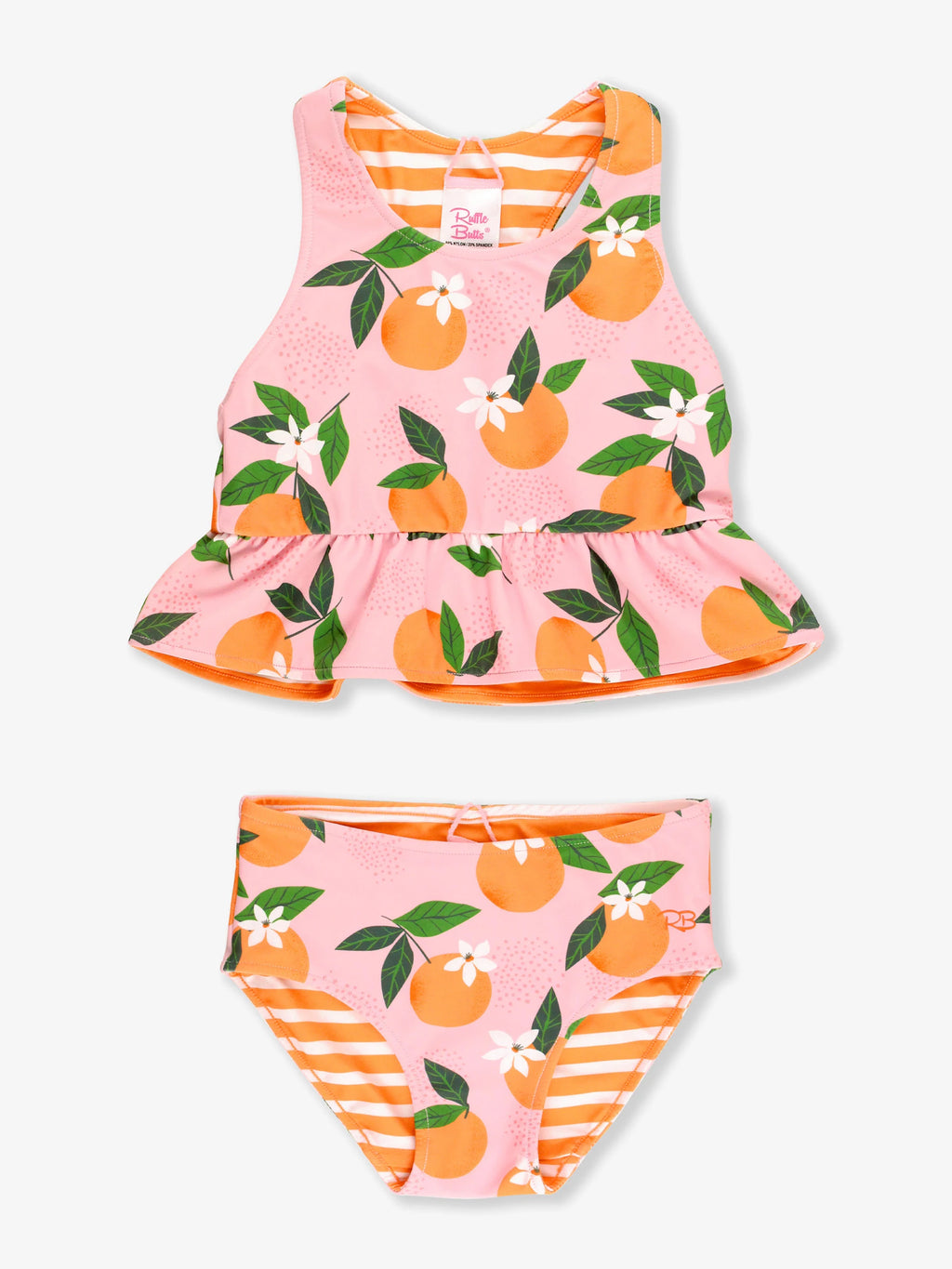 Reversible Peplum Tankini Orange You