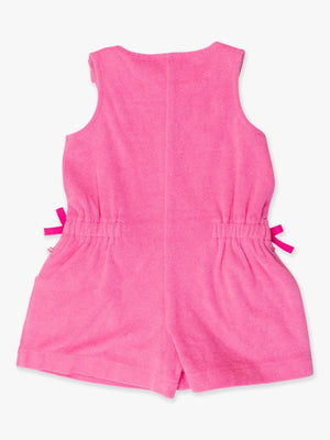 Terry Cover-Up Romper Neon Magenta