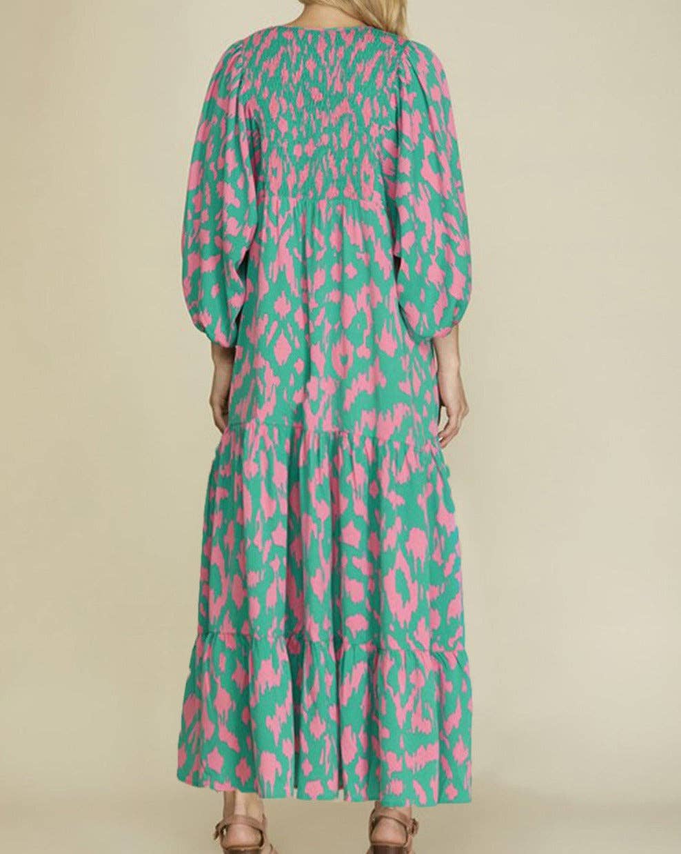 PRETTY BASH - Abstract Puff Sleeve Maxi Dress Ashley's Children's Boutique PRETTY BASH - Abstract Puff Sleeve Maxi Dress Ashley's Children's Boutique