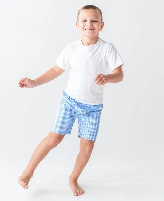 Swim Trunks Cornflower Blue Gingham