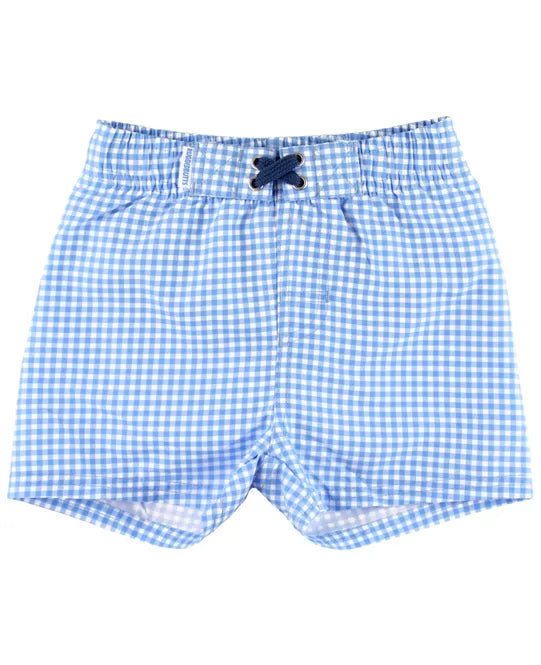 Swim Trunks Cornflower Blue Gingham