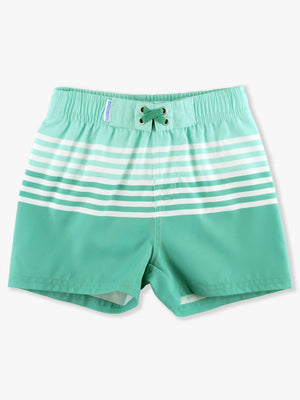 Swim Trunks Ocean Teal Stripes