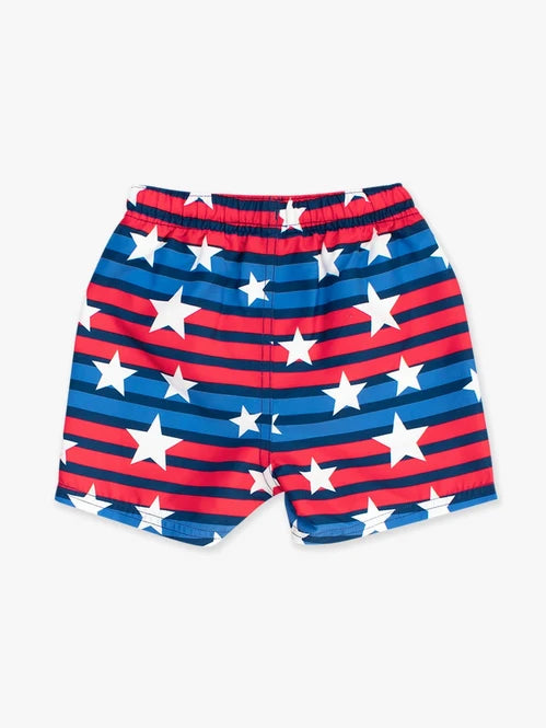 All-American Stripe Swim Trunks
