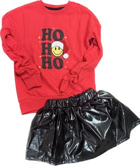 Holiday Ho, Ho, Ho, Emoji Sweatshirt