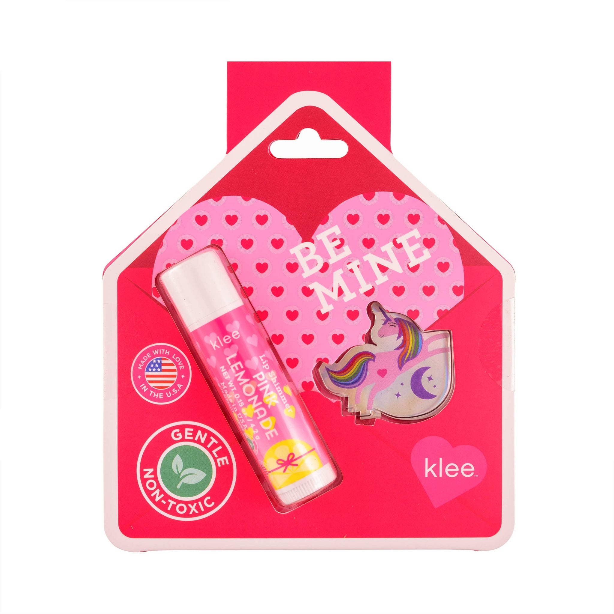 Klee Naturals - Hug and Kiss - Valentine's Day Lip Shimmer and Sticker Set