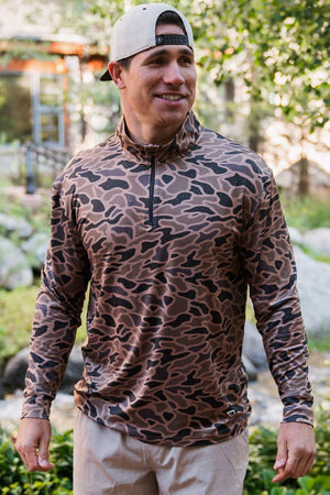 Performance Quarter Zip - Gauge Camo