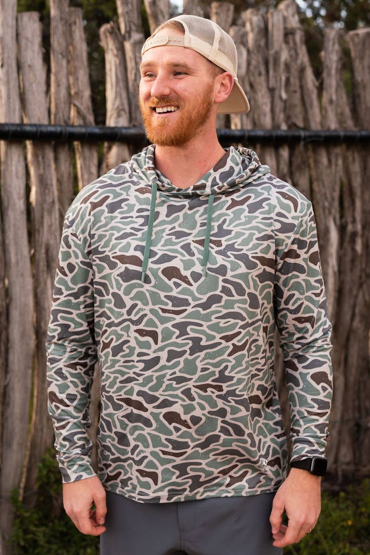 BURLEBO - Performance Hoodie - Retro Duck Camo