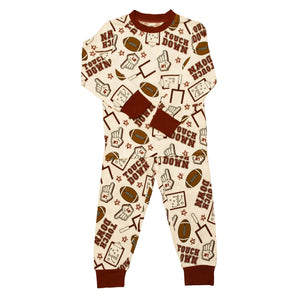 Belle Cher Maroon Touchdown Bamboo Pajamas