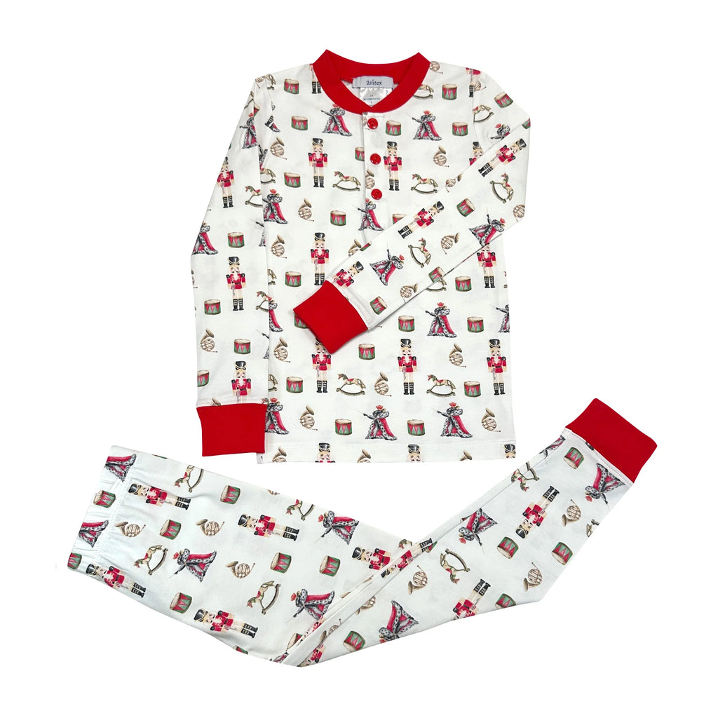 Ishtex Christmas Nutcracker  Pajama Set -Red