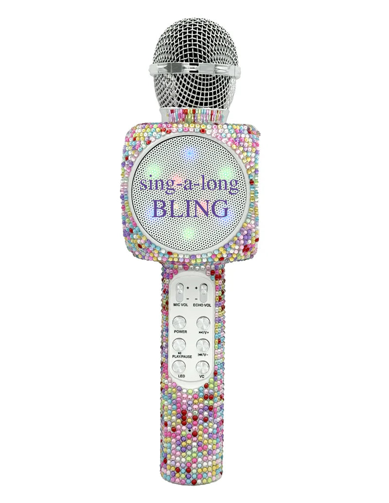 Wireless Express Sing-Along Bling Confetti Bluetooth Karaoke Microphone