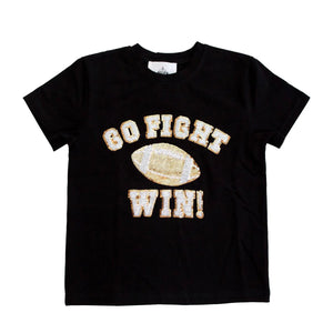 Belle Cher Go Fight Win Sequin Top Black/Gold