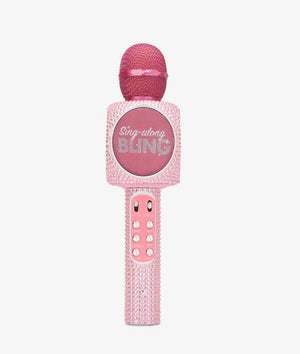 Wireless Express Sing-Along Bling Pink Bluetooth Karaoke Microphone