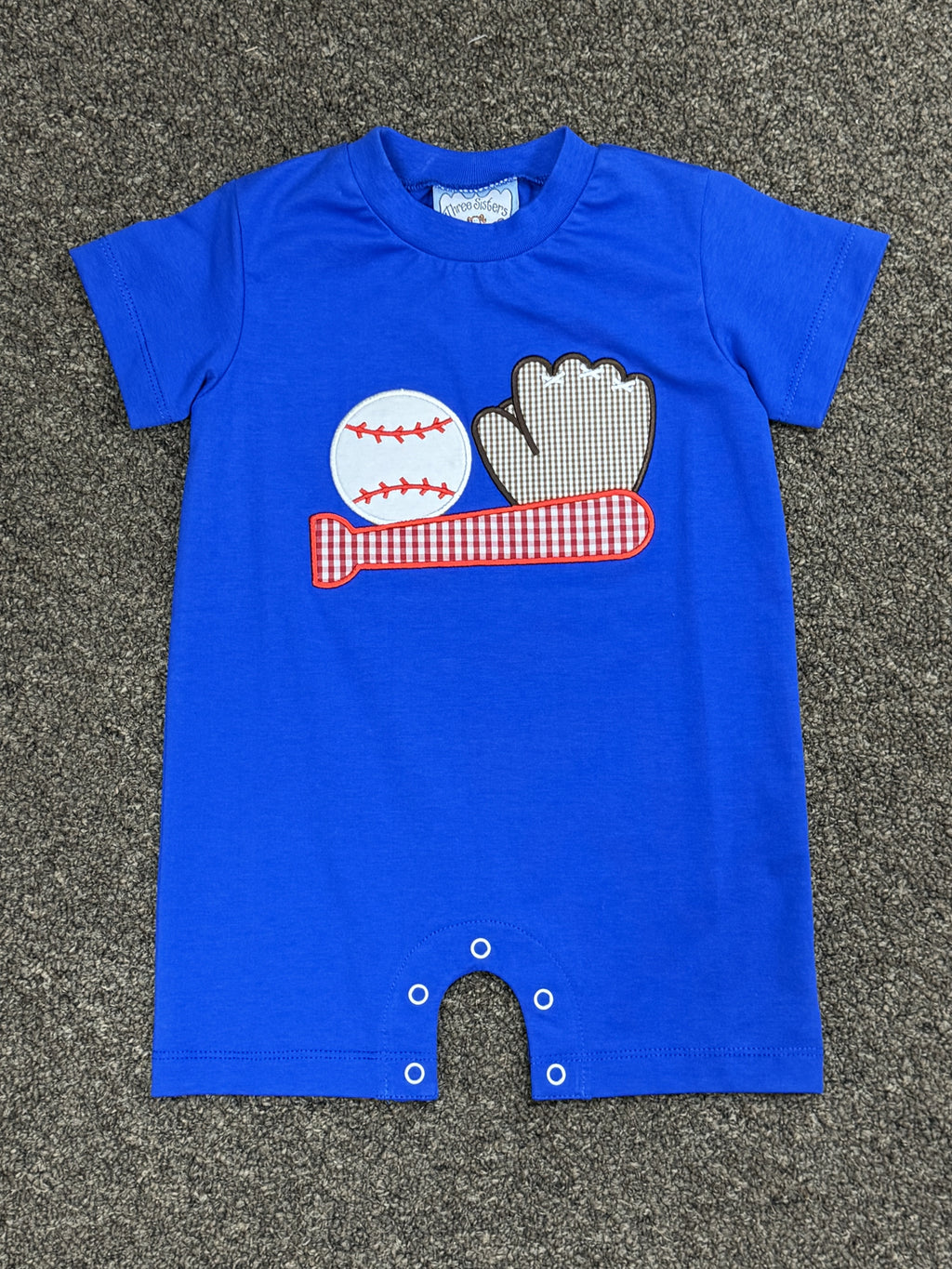 Baseball Applique Boy Romper