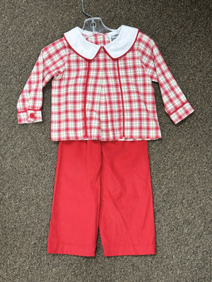 True Christmas Plaid Boy Set