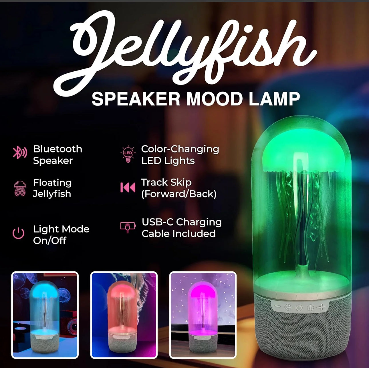 Jelly Fish Mood Lamp Speaker