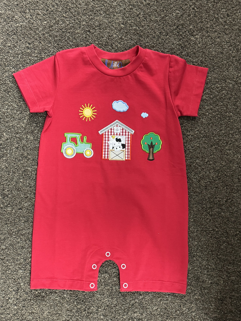 Millie Jay Farm Appliqué Romper