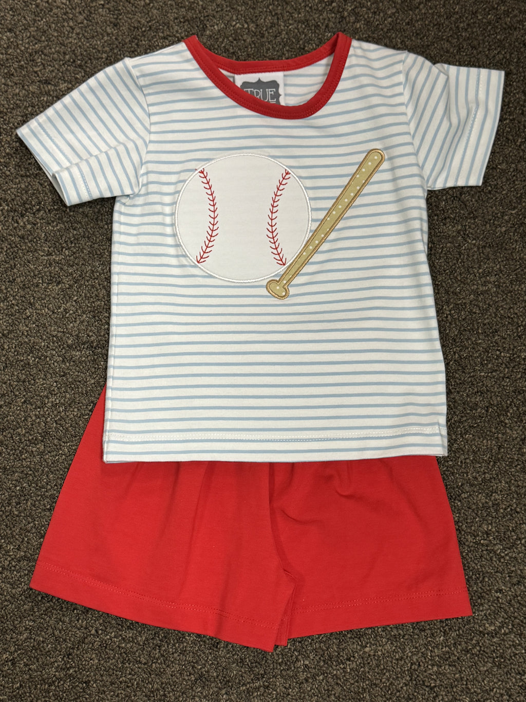 Baseball Applique Boy 2pc Set