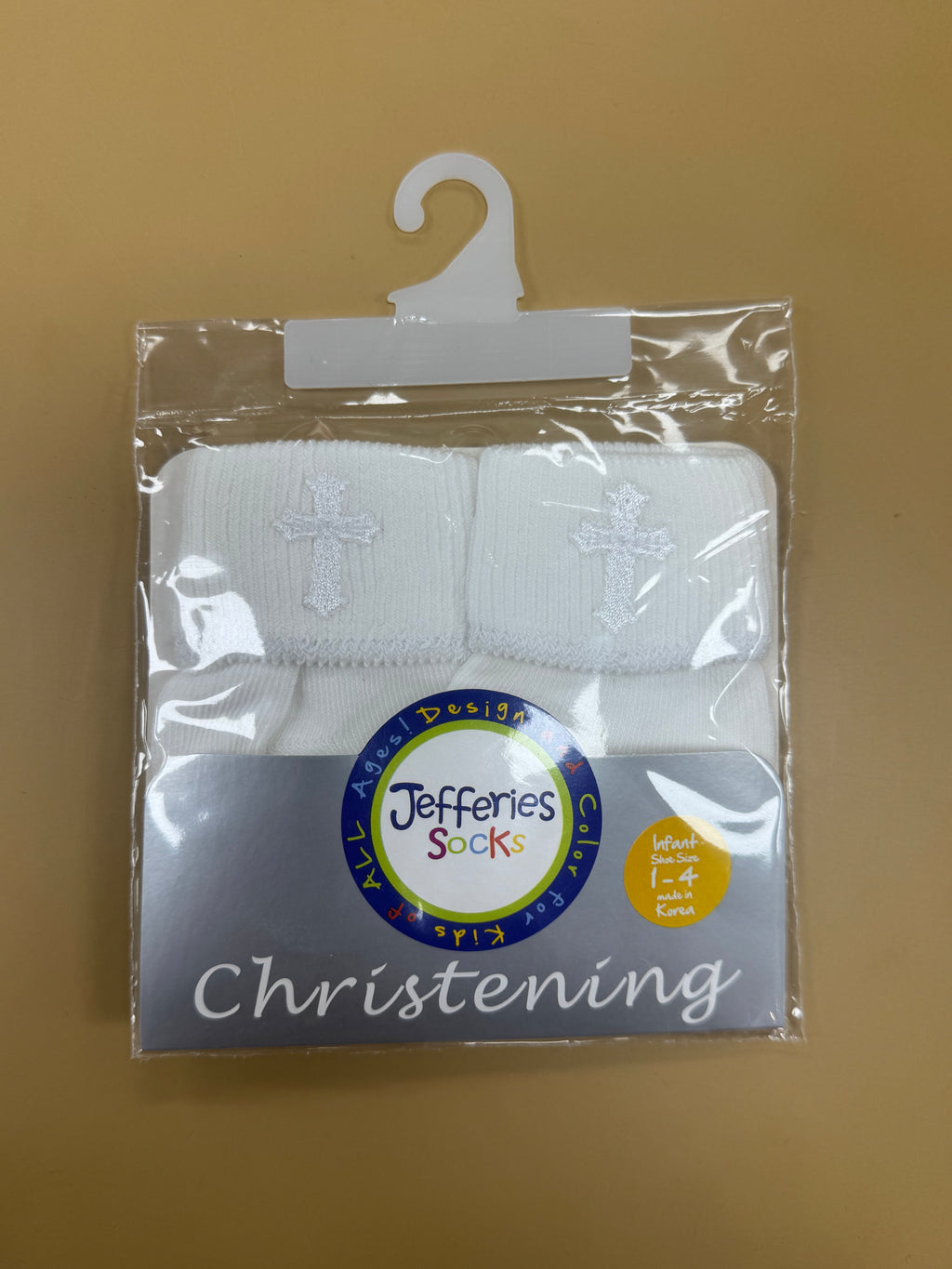 Jefferies Socks Smooth Toe Christening Turn Cuff Socks