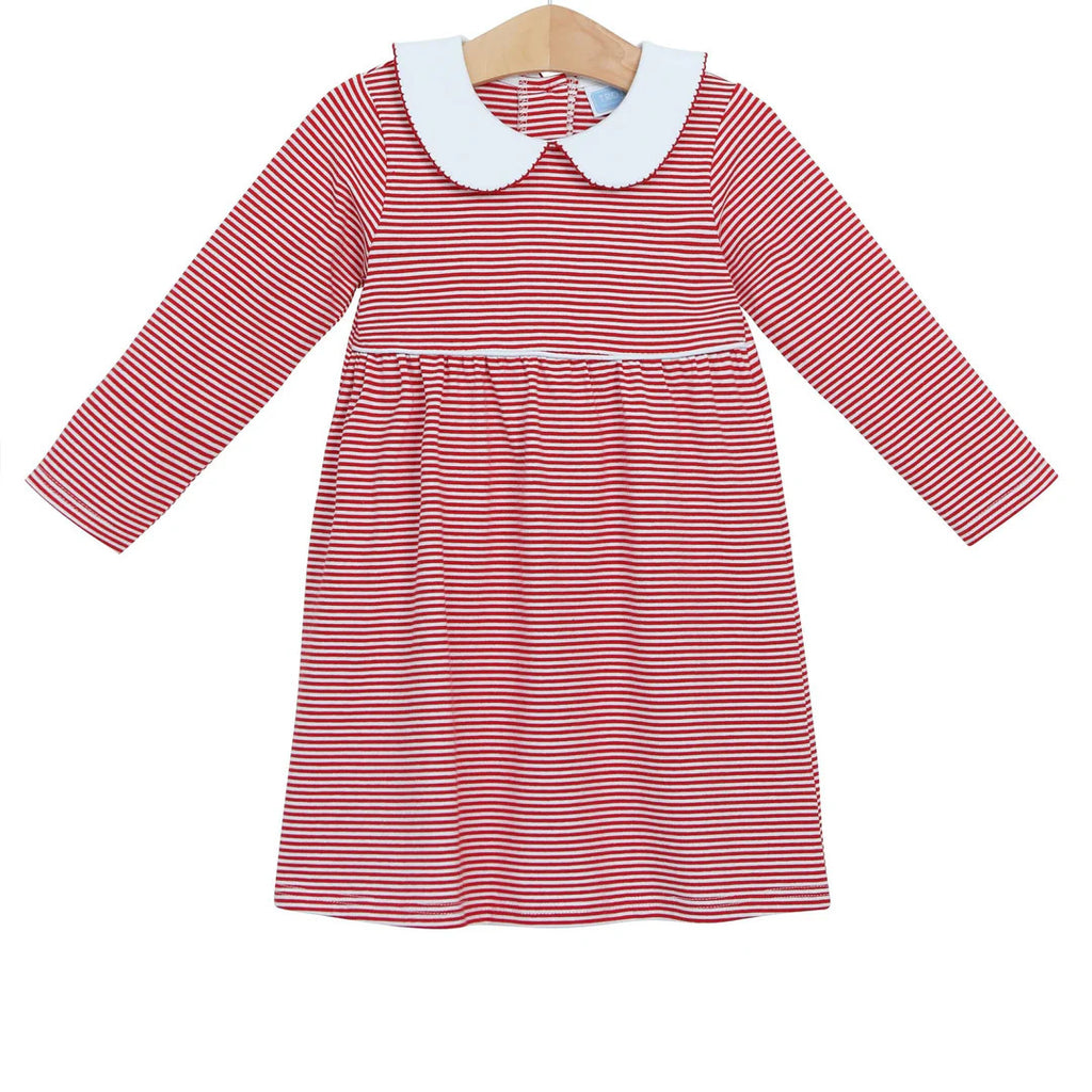 TROTTER STREET RED STRIPE DRESS