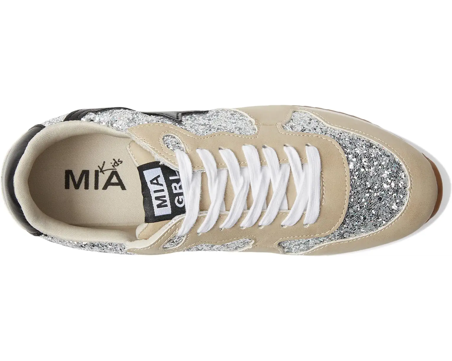 Mia Kids Irine Black/Glitter Retro Sneaker