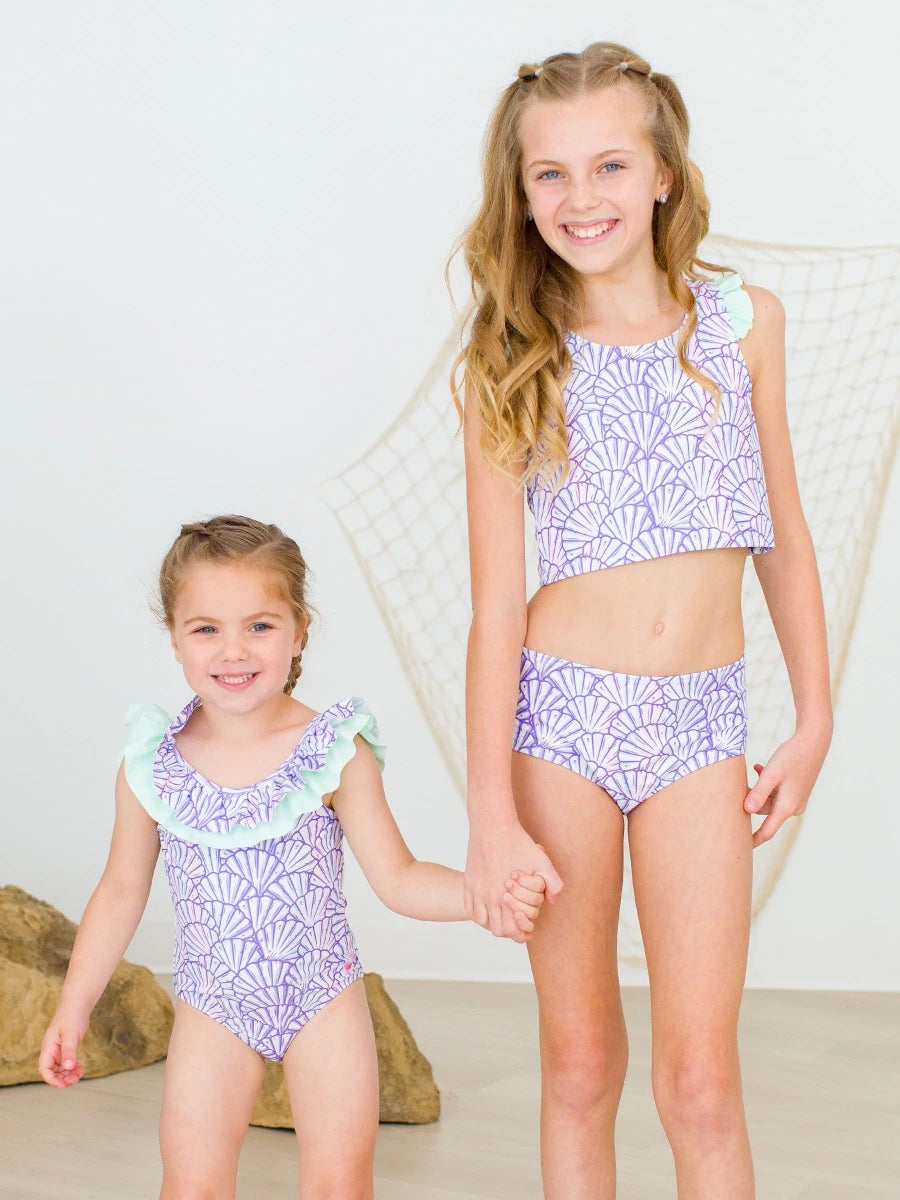 Girls Racerback Flutter Tankini Magical Mermaid