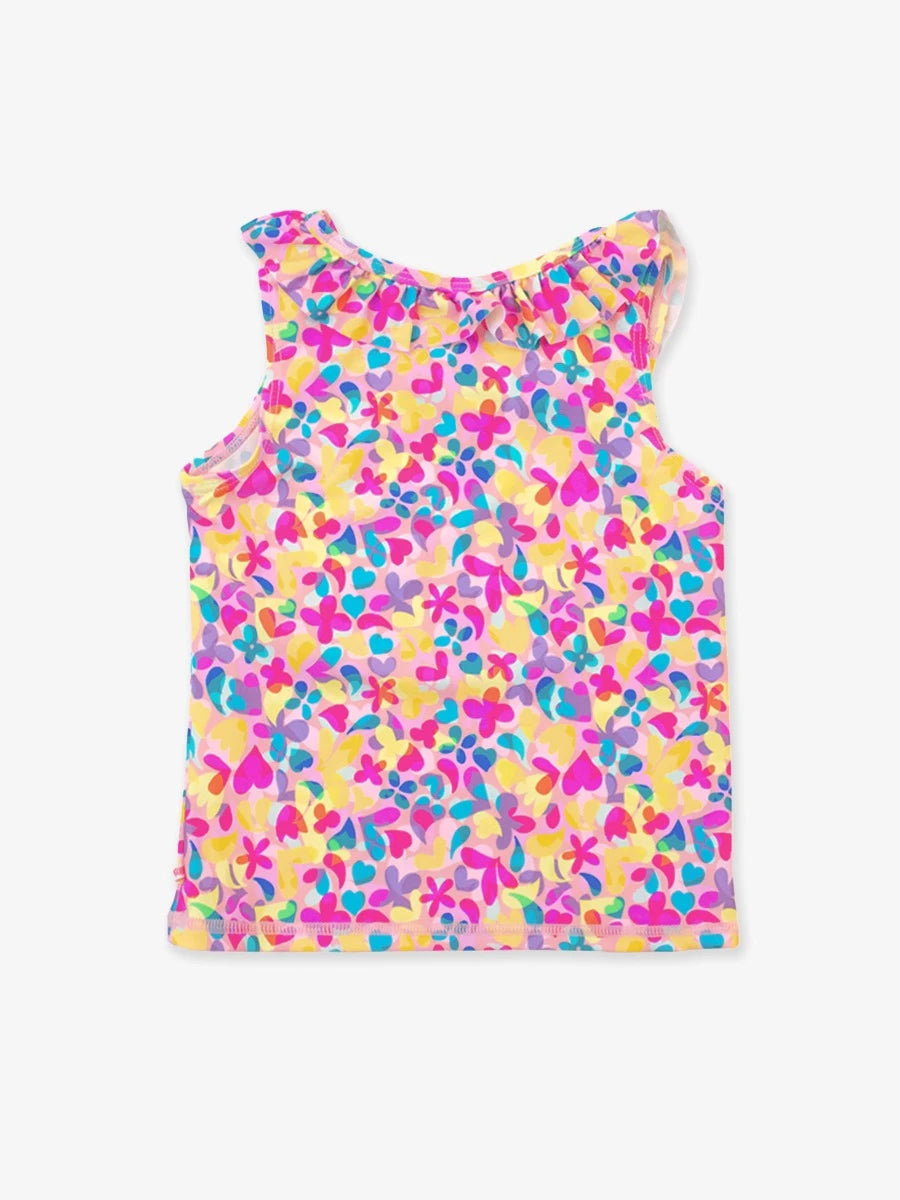 Active Ruffle Tank Top Vibrant Neon