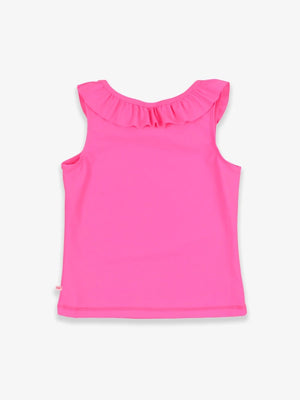 Active Ruffle Tank Top Neon Magenta