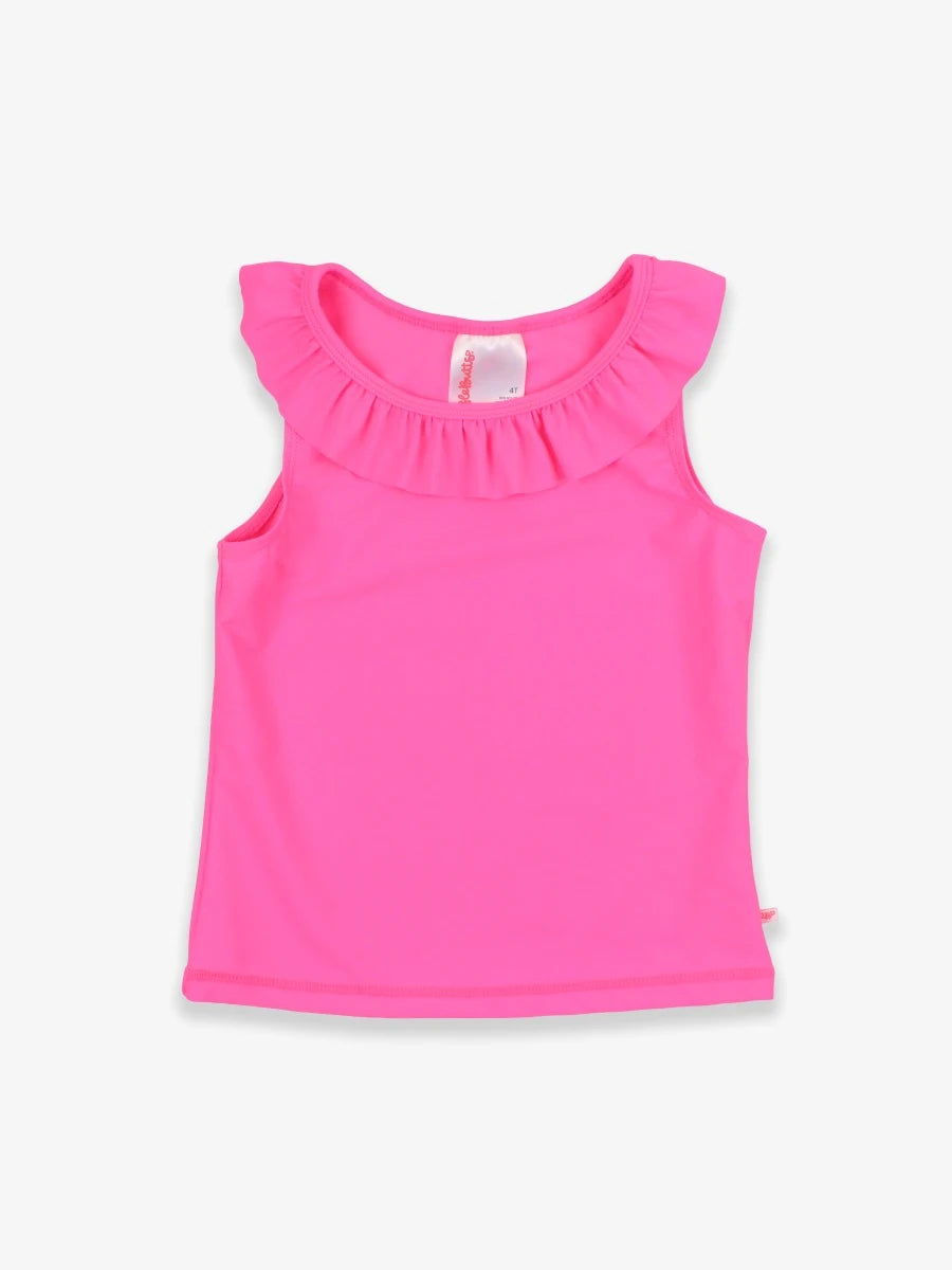 Active Ruffle Tank Top Neon Magenta