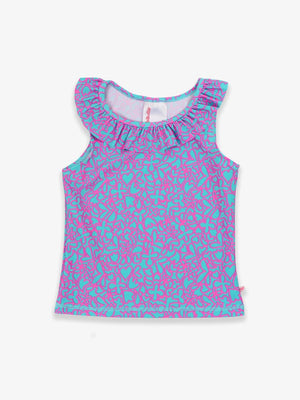 Active Ruffle Tank Top Neon Glow