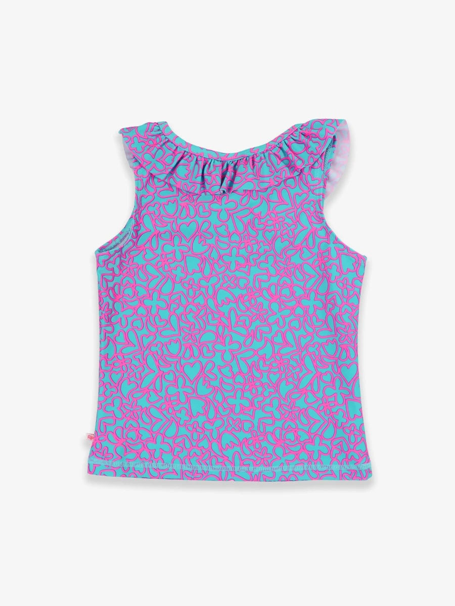 Active Ruffle Tank Top Neon Glow