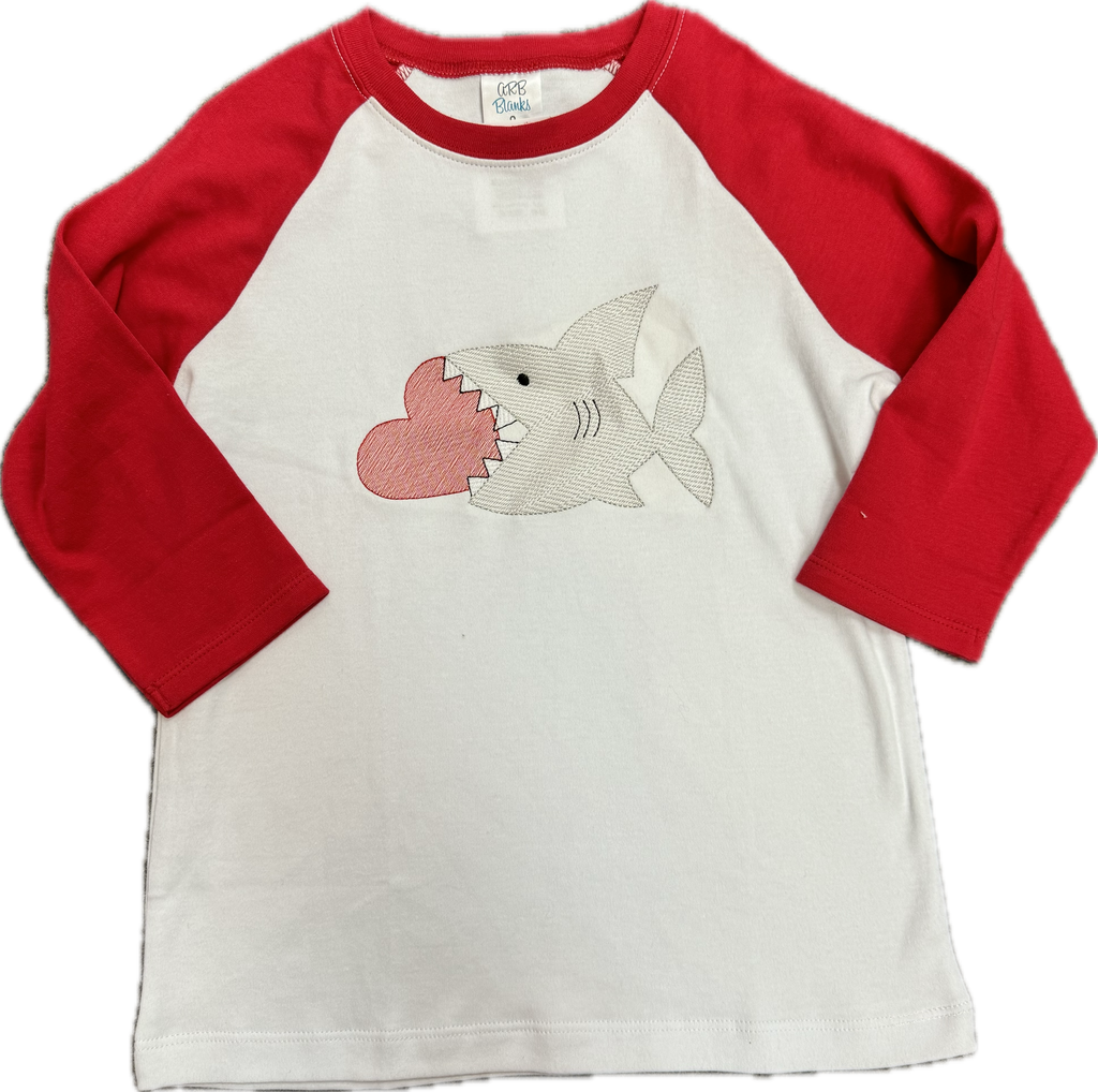 Shark Heart Raglan Tee