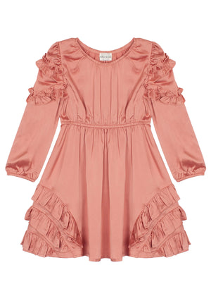 Symphony Ruffled Long Sleeve Dress