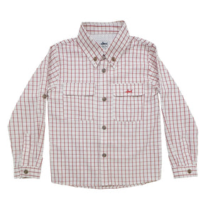 FLAGLER FISHING SHIRT - RED PLAID