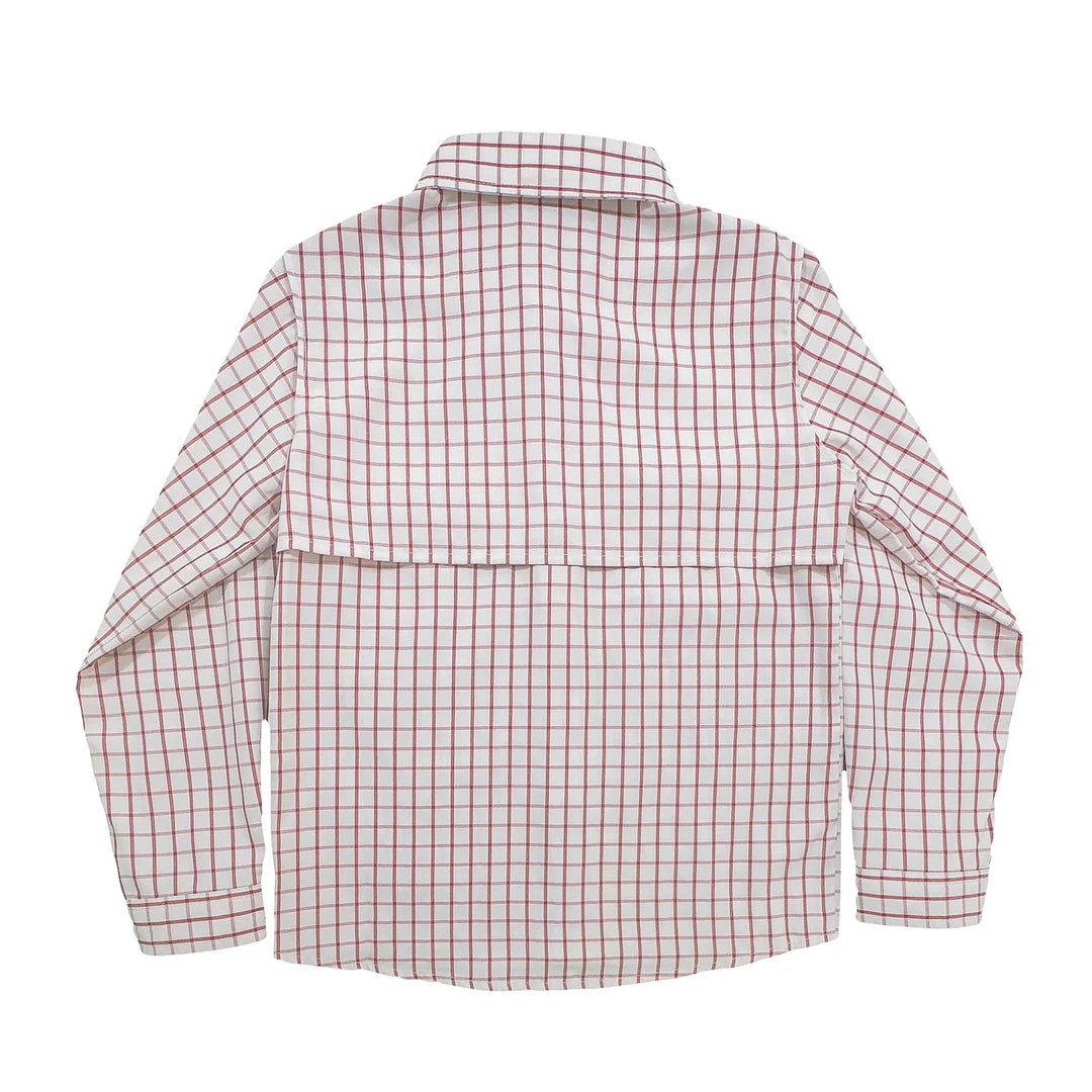 FLAGLER FISHING SHIRT - RED PLAID