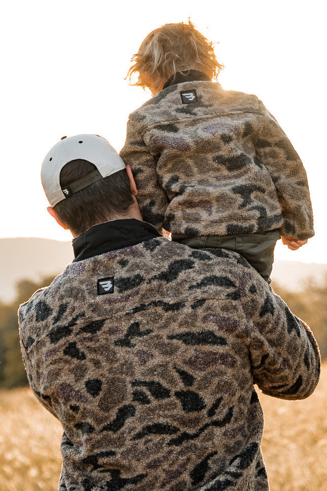 Kids Sherpa Jacket Full Zip - Rocky Mountain Camo