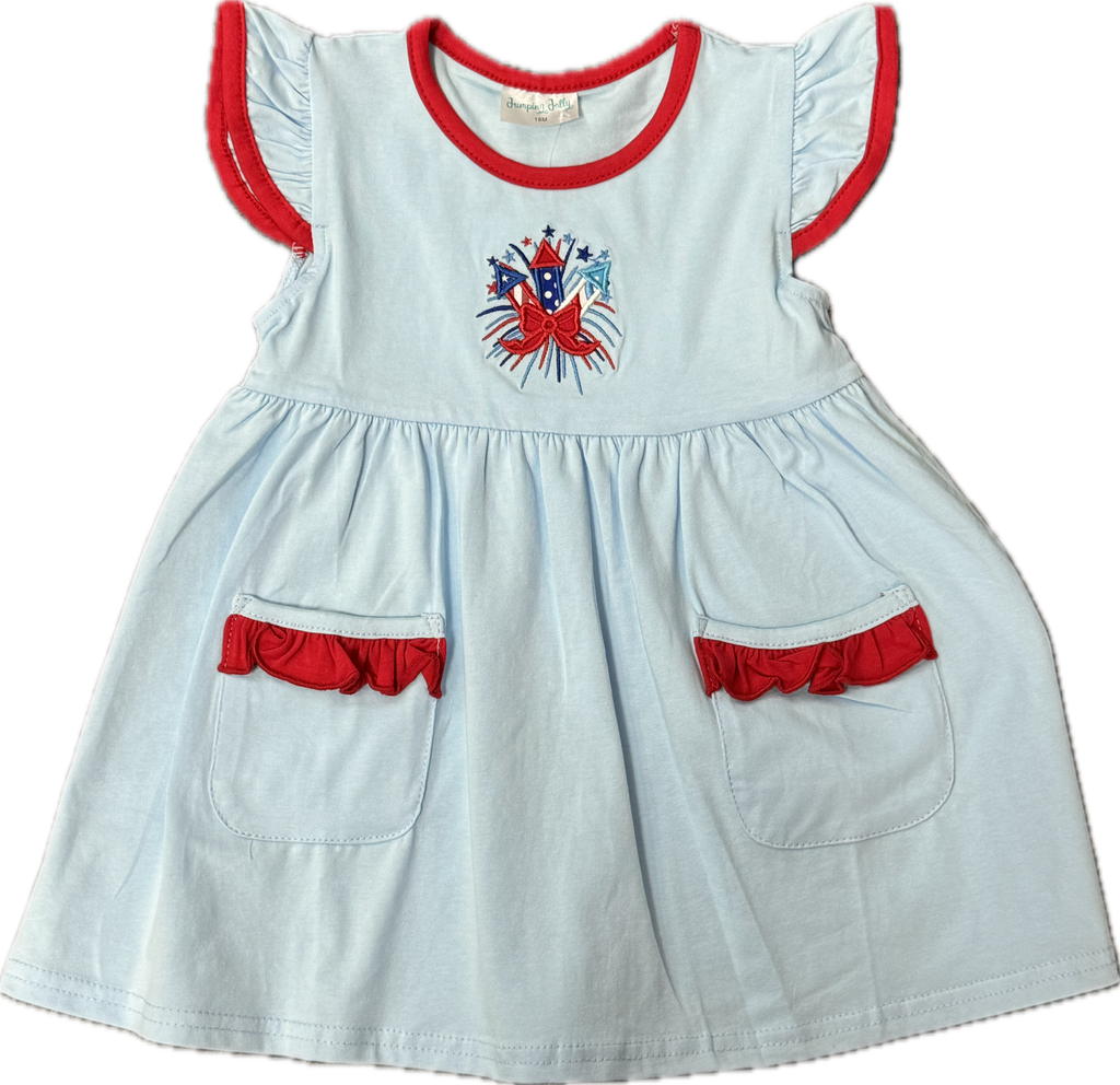 Jumping Jolly Stars Applique Dress