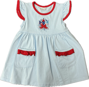 Jumping Jolly Stars Applique Dress