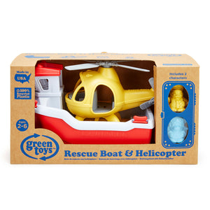 Green Toys Rescue Boat & Helicopter