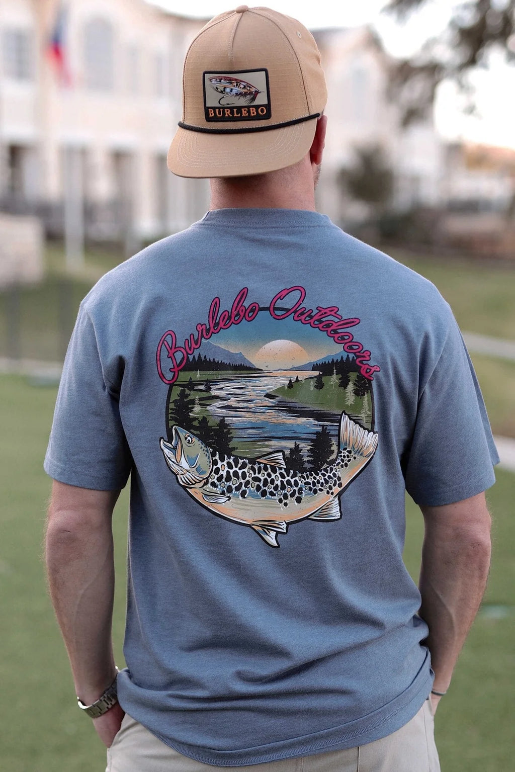 BURLEBO MEN'S RIVER FISH TEE