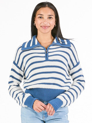 Simply Southern Iris Sweater Dark Blue