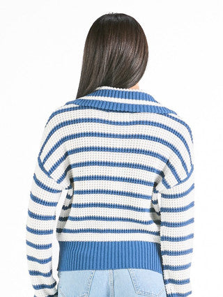 Simply Southern Iris Sweater Dark Blue