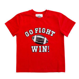 Belle Cher Go Fight Win Sequin Top Red/Black