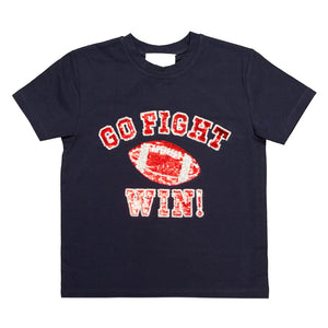 Belle Cher Go Fight Win Sequin Top Red/Navy