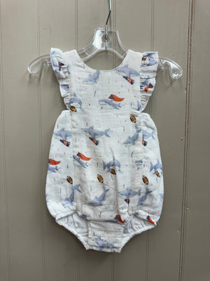 Nola Tawk Land Shark Muslin Sunsuit