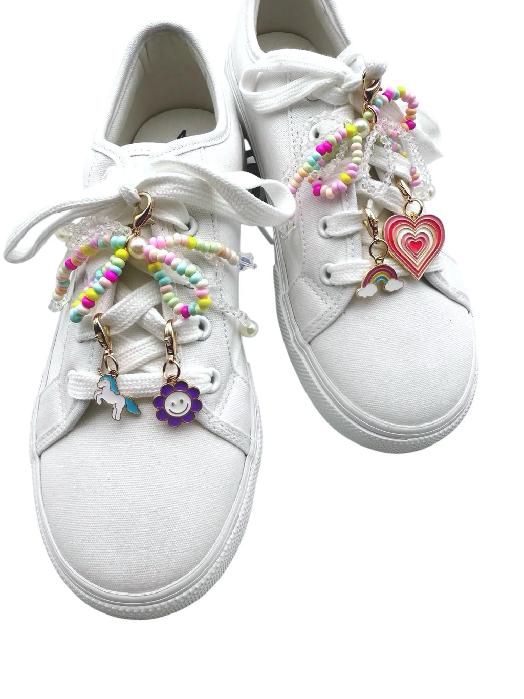 Rainbow Bow Shoe Charms
