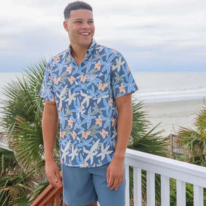 MEN'S TROPICAL BUTTON DOWN SHIRT