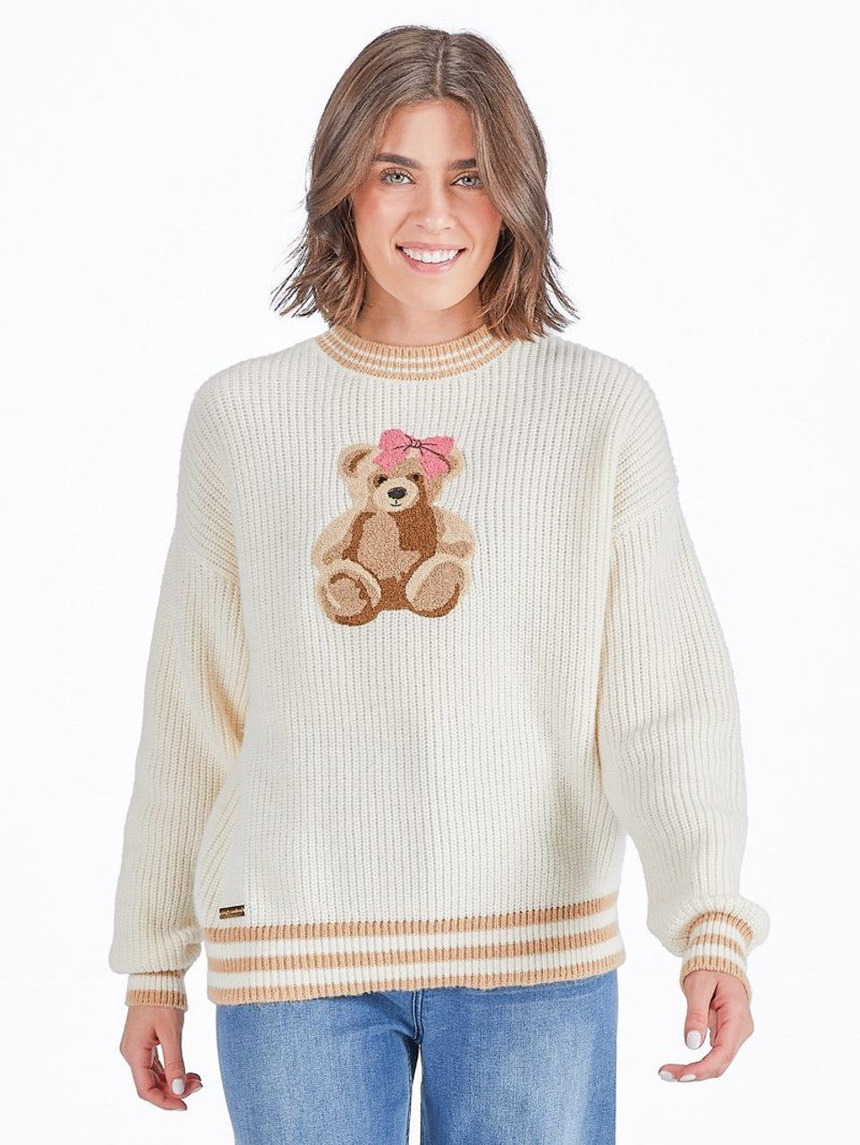 Simply Southern Harper Bear Bow Sweater