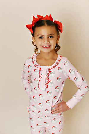 Swoon Baby Santa ButterKnit Pajama Set